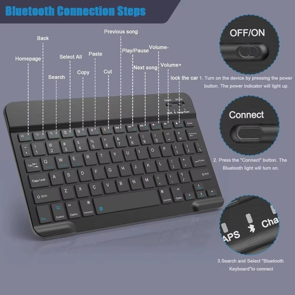 7/10 Inch Bluetooth Wireless E - Tablet Accessories Kit ulasan dan harga