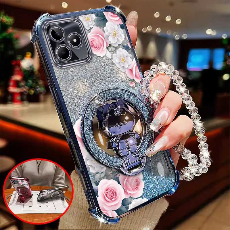 3pcs(Romantic Rose phone Case+ - Realme Note 50 ulasan dan harga