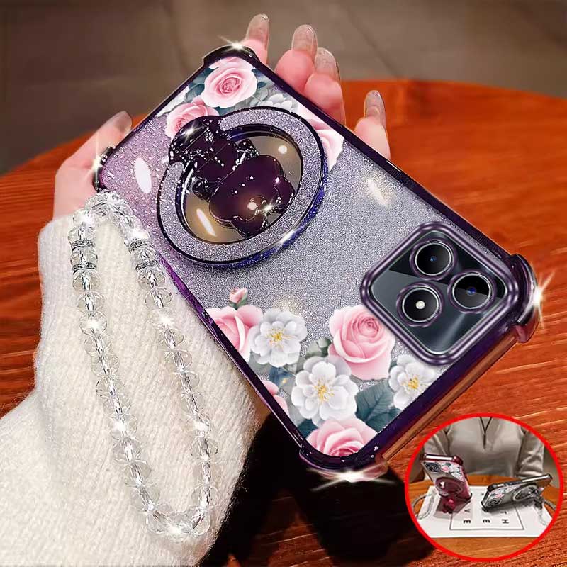 3pcs(Romantic Rose phone Case+ - Realme Note 50 ulasan dan harga