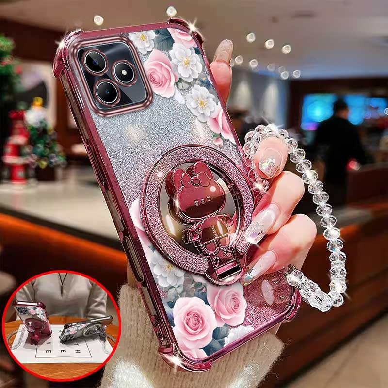 3pcs(Romantic Rose phone Case+ - Realme Note 50 ulasan dan harga
