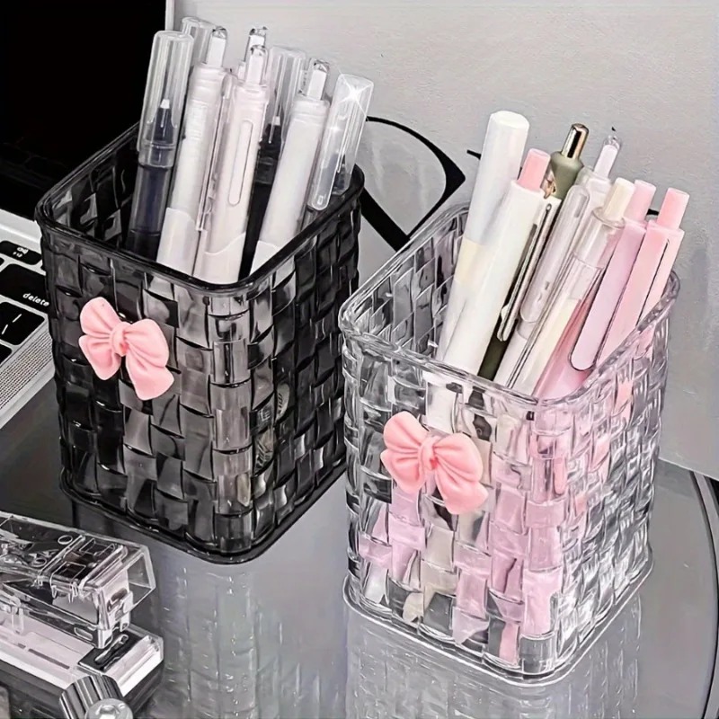 2pcs Transparent Acrylic Eyebr - Case With Pencil Holder ulasan dan harga