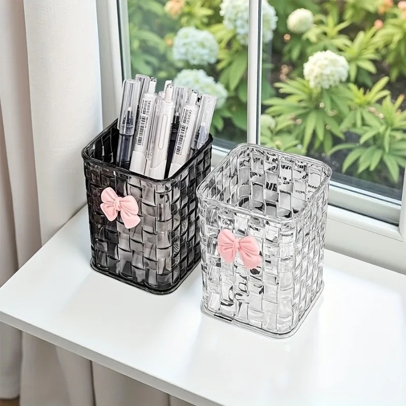 2pcs Transparent Acrylic Eyebr - Case With Pencil Holder ulasan dan harga
