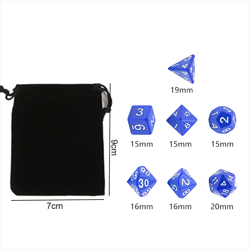 7-Piece Polyhedral Dice Set wi - Tablet Accessories Kit ulasan dan harga