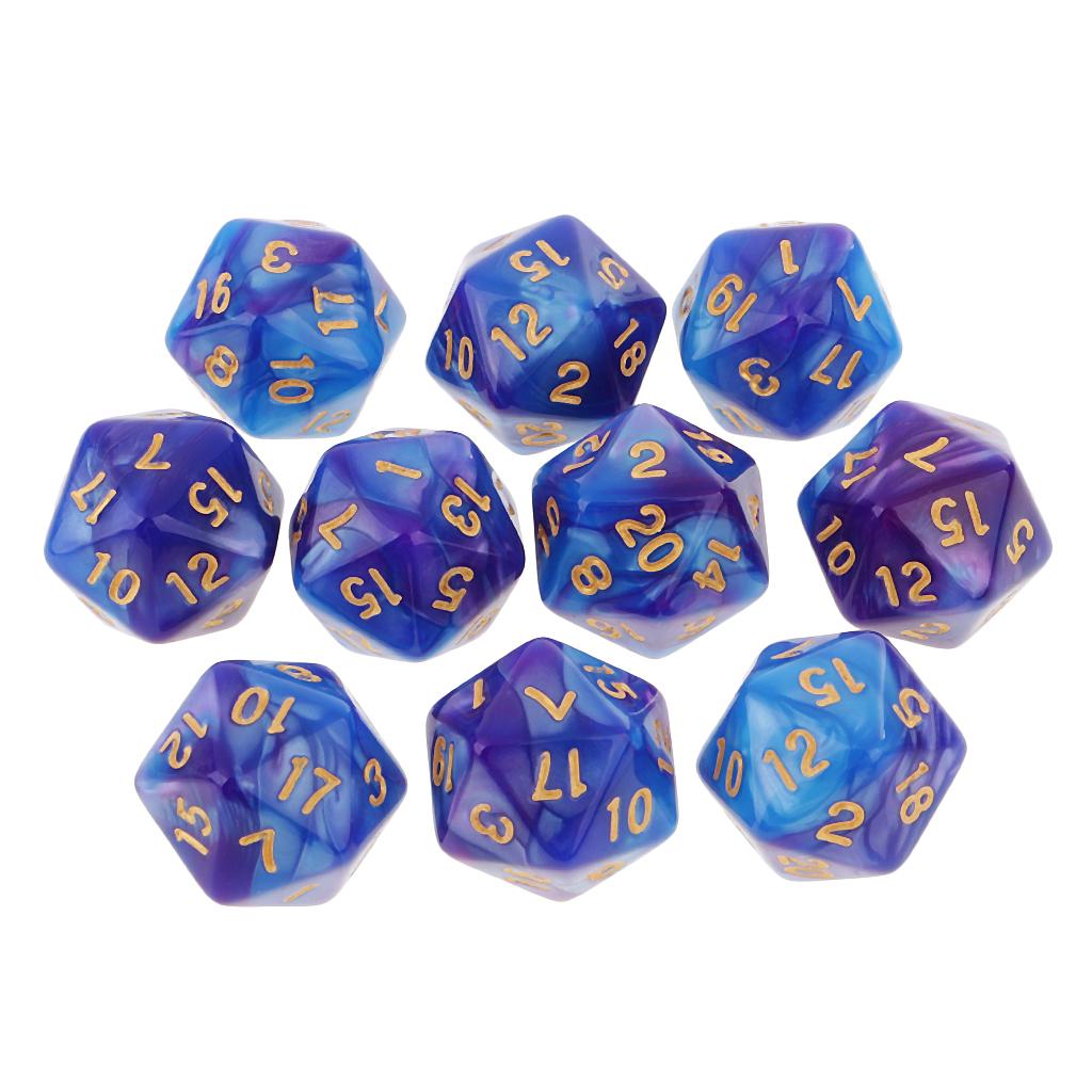 10pcs Polyhedral 20 Sided Dice - Tablet Accessories Kit ulasan dan harga