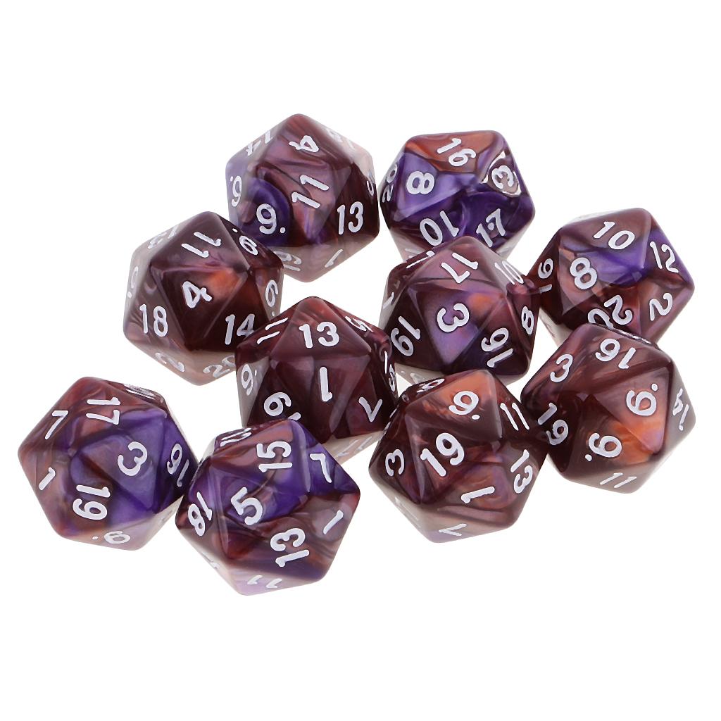 10pcs Polyhedral 20 Sided Dice - Tablet Accessories Kit ulasan dan harga