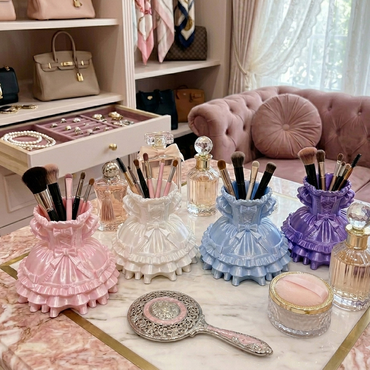 Princess Dress Makeup Brush Ho - Case With Pencil Holder ulasan dan harga