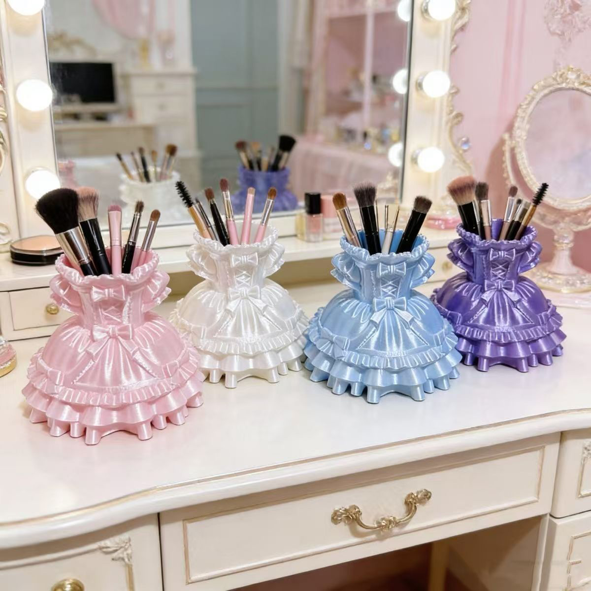 Princess Dress Makeup Brush Ho - Case With Pencil Holder ulasan dan harga
